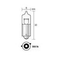 LAMPADE 12V 6W H6 BAX9S  ALOGENA