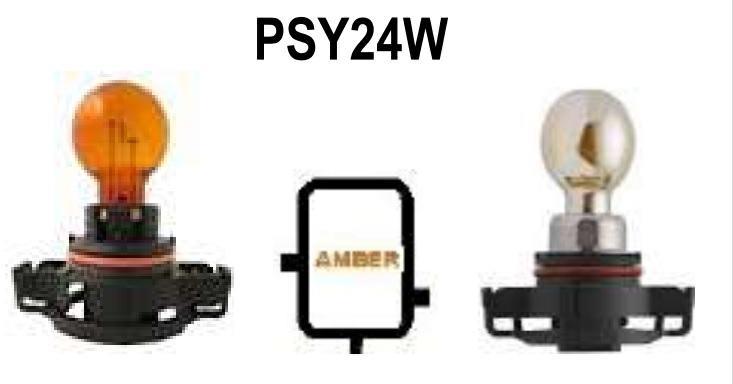 LAMPADA 12V 24W AMBER SILVER CROMO PG20/4