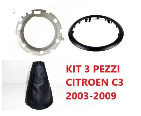 CUFFIA C3 03->09 KIT 3PZ GHIERA(INT.)+ CORNICE NERA(EST)+CUFFIA