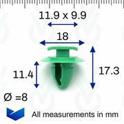 FERMO FIAT VERDE FIAT 500X, 500L, RENEGADE PZ 5