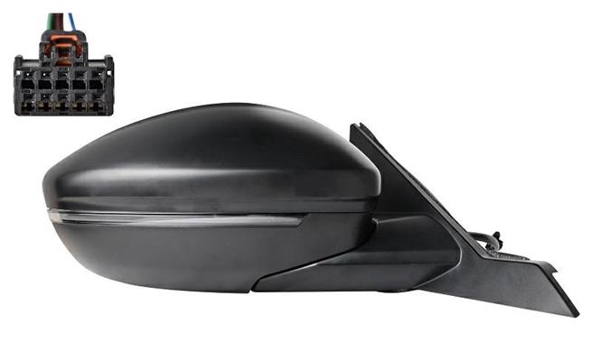SPECCHIO EL. DX AVENGER 22-> 600->23-> C/SONDA C/FAN NERO 5+2PIN